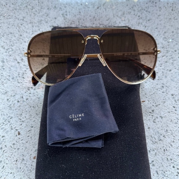 Celine Brown Aviator sunglasses 41392/S - Picture 2 of 11